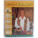 Linda Kitchen book signed and dedicated inside For Victoria, Geoffrey & Family Go Veggie & Love