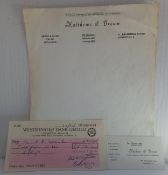 Dick Mathews letter head, business card and cheque (3)