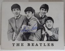 Beatles Fan Club Card with secretarial Ringo Starr front, these were given to family members to give