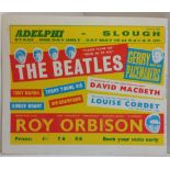 The Beatles-Roy Orbison Adelfi Slough handbill missing booking slip 18th May 1963