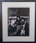 Jurgen Vollmer black and white photograph of George Harrison 1961 Hamburg framed and glazed image