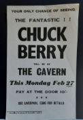 Cavern Club handbill for Chuck Berry 27th February 1963