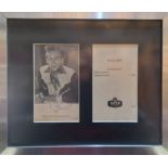 Billy Fury signed promotional card framed and mounted