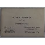 Rory Storm and the Hurricans Downbeat Promotions Business Card