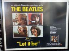 The Beatles original Let It Be USA One Sheet Poster framed dated 70/1969 measures approx 30”x20”