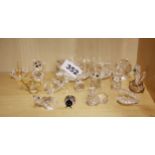 A group of Swarovski crystal items.