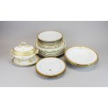 A quantity of John Millar & Co Edinburgh porcelain dinner ware items including small tureen, cover