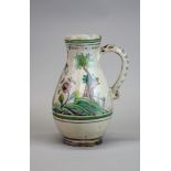 An 18th century handpainted Austro-German jug, H. 23cm.