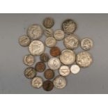 A quantity of American coins.