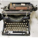 An early Underwood typewriter