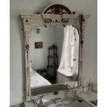 A Regency painted mirror 77 x 101cm