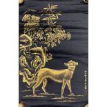 A Chinese unmounted gilt ink watercolour on paper of "a foreign breed in China", attributed to