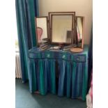 An interesting 1960's upholstered dressing table, 93 x 78 x 53cm.