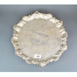 A hallmarked silver salver, Dia. 32cm..