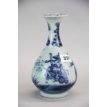 A Chinese handpainted porcelain vase, H. 22cm.