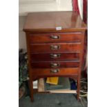 An Edwardian mahogany music cabinet, 52 x 38 x 82cm.