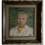 An interesting gilt framed oil on canvas behind glass signed J. Stanley-Carey frame size 55 x 63cm.