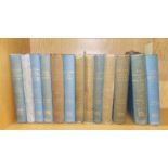 Thirteen volumes of "The Hakluyt society" topographical volumes circa 1938-39.