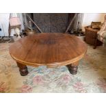 A 19th century mahogany low coffee table, Dia. 104cm.