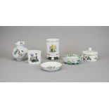 A Herend porcelain cup, together with a Meissen porcelain vase, three Worcester items and one