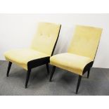 A pair of 1960's upholstered chairs.