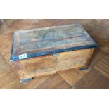 A 19th century music box case, 48 x 28 x 22cm.