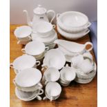 An extensive quantity of Wedgwood bone china soup and coffee serving.