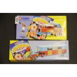 Two boxed Corgi Chipperfield's circus die cast model vehicles.
