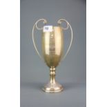 A hallmarked silver Southend Flying Club trophy, H. 26cm.