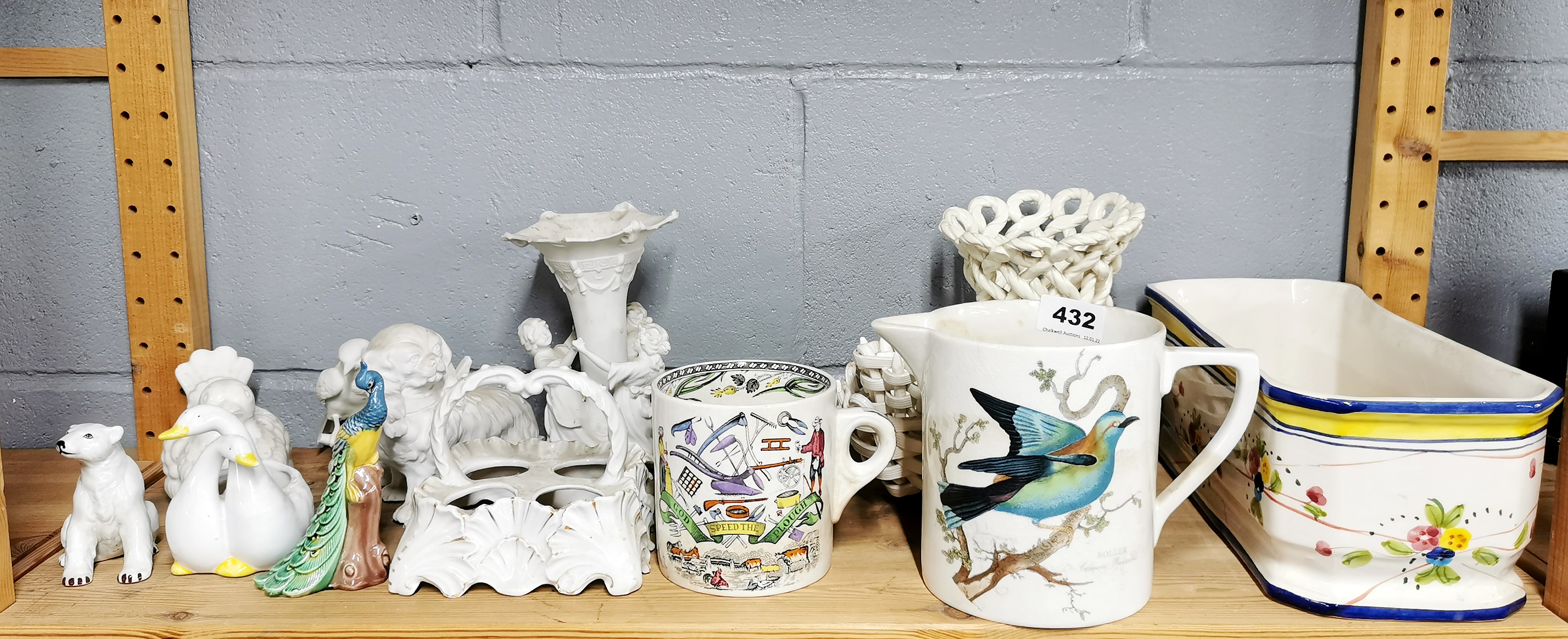 A quantity of mainly 19th century ceramic items.