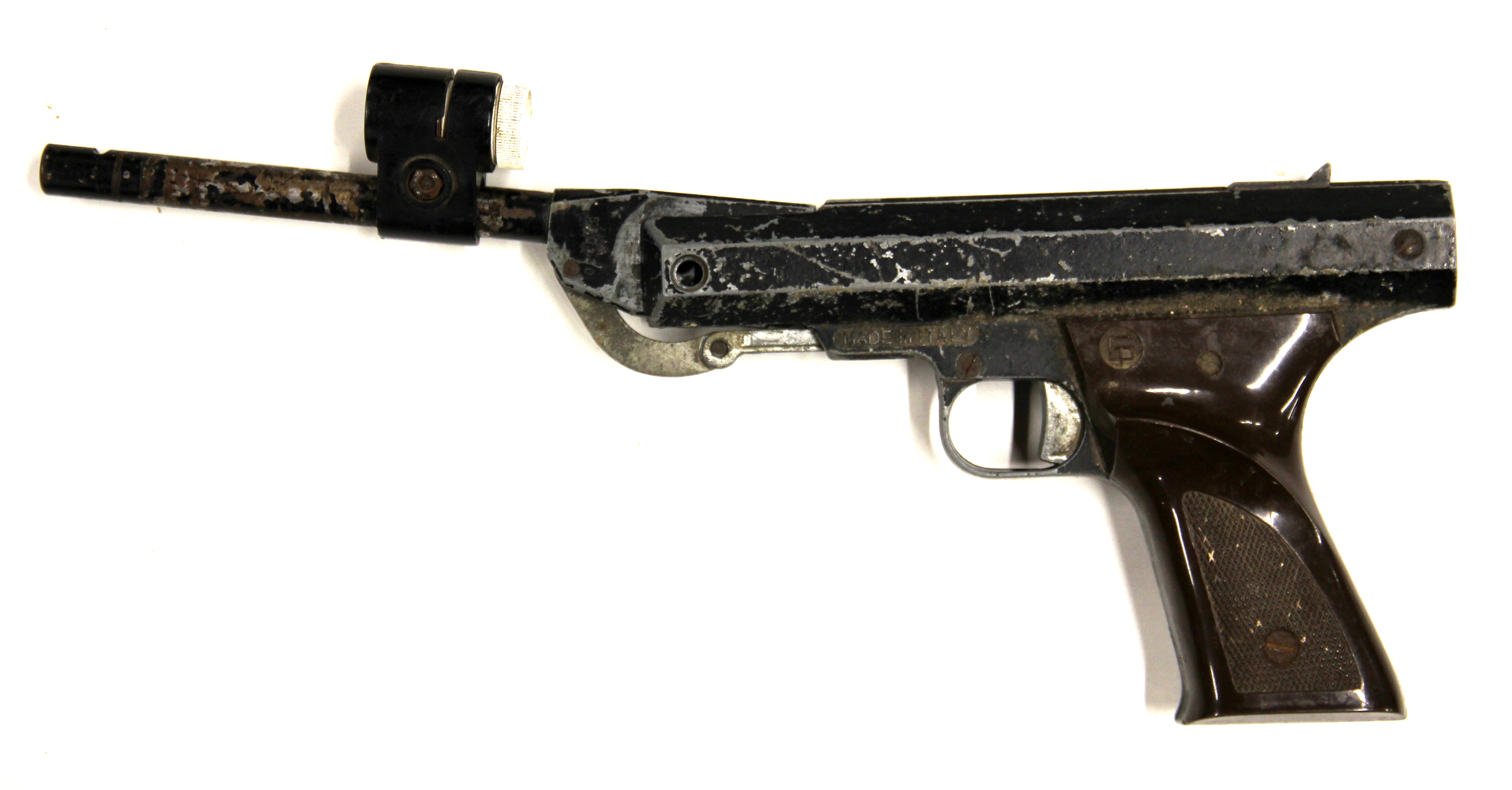 An air rifle with Richter optik scope, together with an Italian vintage air pistol (incomplete). - Image 2 of 4