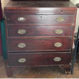 A Georgian mahogany four drawer chest, 81 x 42 x 94cm.