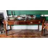 A fine Regency mahogany buffet side table, 168 x 74 x 79cm.