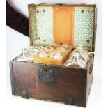 A superb early 18th Century (c.1720) oak cased Scottish whiskey blenders travelling case. Comprising