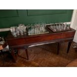 An 18th century mahogany and mahogany veneered cabinet, 168 x 63 x 79cm.