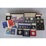 A quantity of Commonwealth and other foreign silver and proof coin sets.