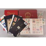 A collection of Chinese stamps.