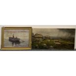 Two Victorian oil paintings, largest 61 x 30cm.