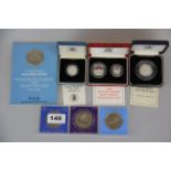 A quantity of British silver and commemorative coins.