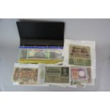 A quantity of mixed foreign bank notes including China, India and others.