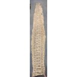 Taxidermy interest. A large python snake skin, L. 327cm.