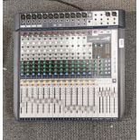 A Soundcraft Signature 16 mixing desk.