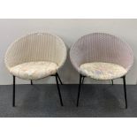 A pair of 1960's Lloyd loom chairs.