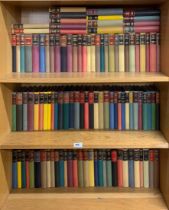 A large collection of clothbound reprint society books of famous novels.