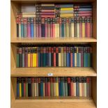 A large collection of clothbound reprint society books of famous novels.