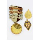 Two 9ct gold medals with a Royal Masonic Institute for boys and girls gold mounted medal