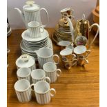 A 1960's Thomas German porcelain coffee set, together with a further porcelain coffee set.