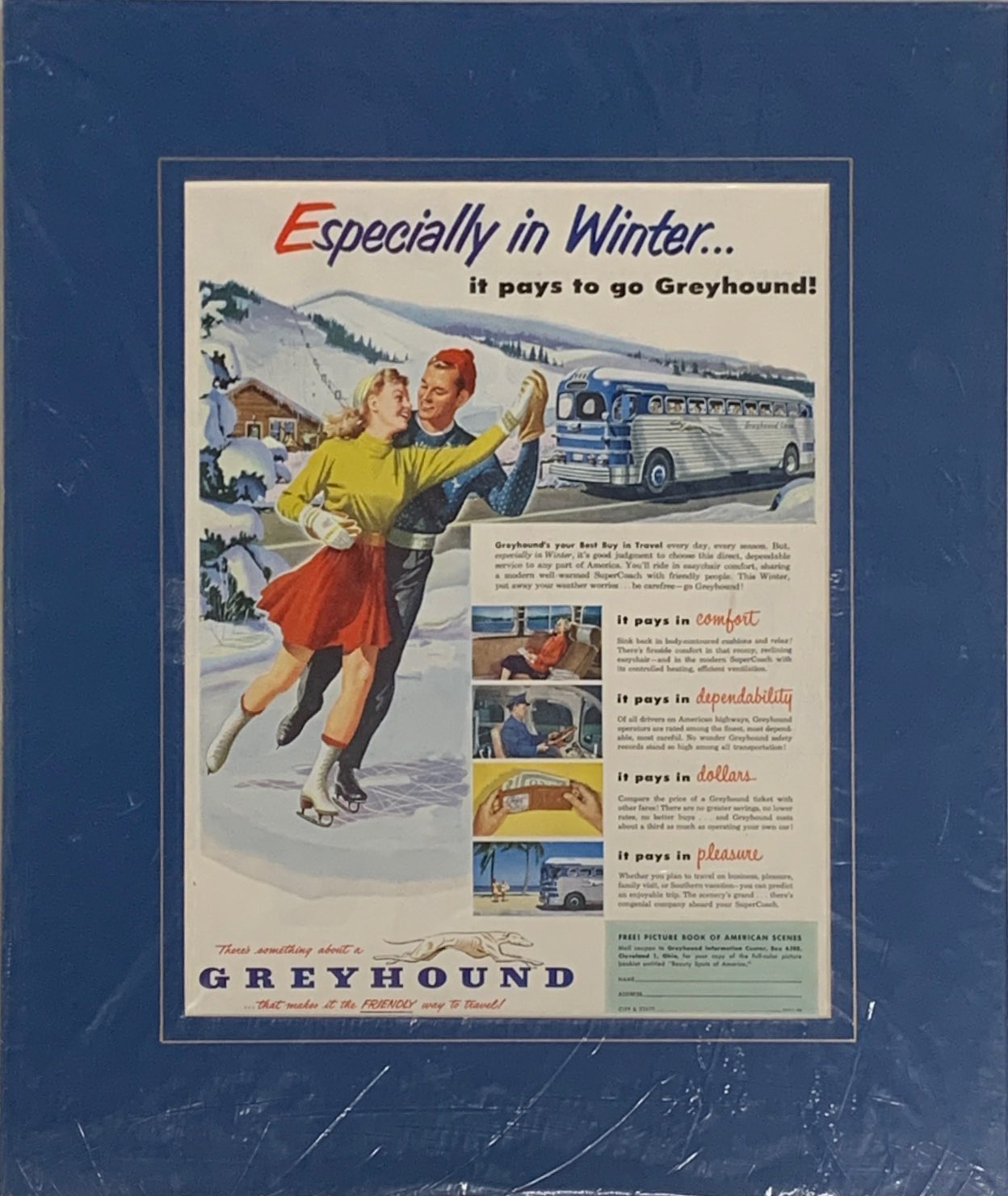 FOUR ADVERTISING ICE SKATING PRINTS : 1931 GARDINER OF SELKIRK FOR SPORTS WEAR, MOUNT SIZE: 31CMS - Bild 5 aus 5