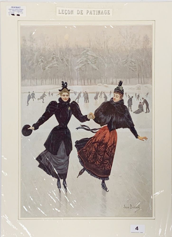 A special Winter Olympics sale of antique ice skating related artwork from a single family collection