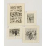 THREE ICE SAKTING PRINTS FEATURING 'SAILS' : 1880 ANTIQUARIAN PRINT DRAWN BY W.B.MURRAY, MOUNT SIZE: